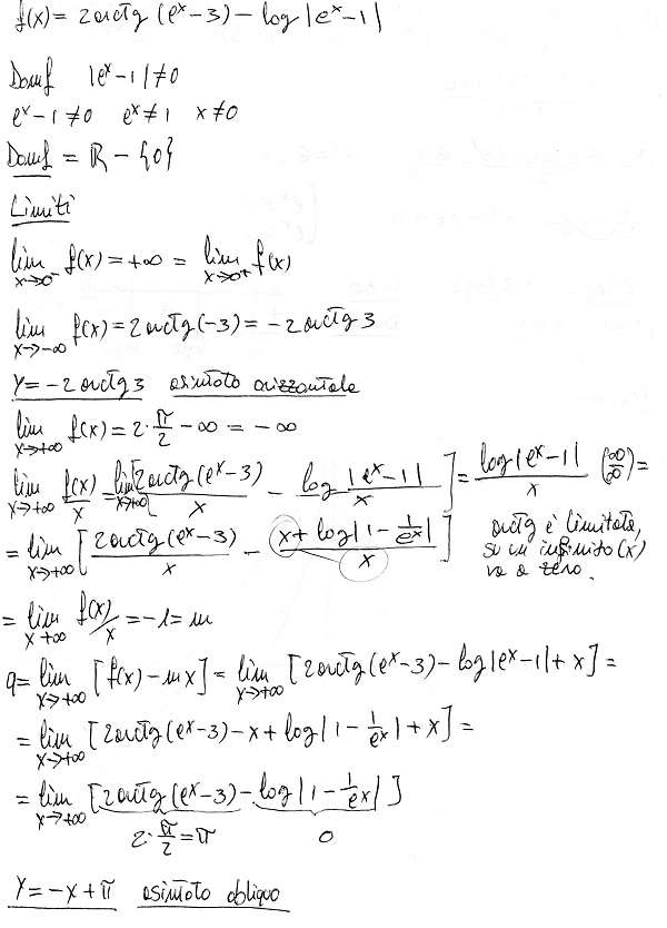 Studio di funzioni - Esercizio 10 Studio di funzioni 10 a