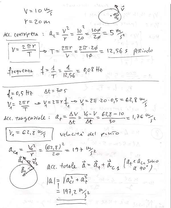 Moto circolare - Esercizio 1 moto circolare esercizio 1