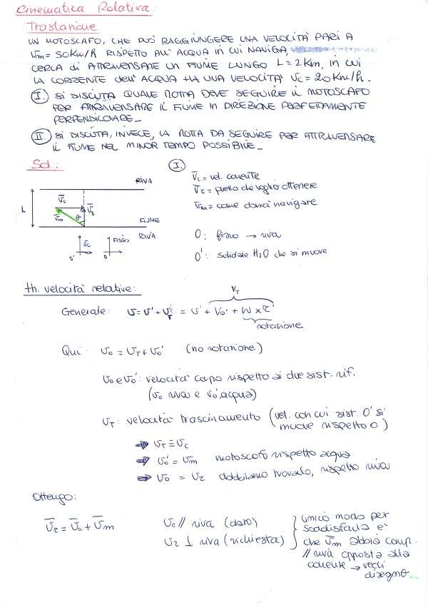 Cinematica - Esercizio 12 Esercizio cinematica 12a