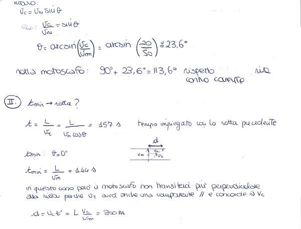 Cinematica - Esercizio 12 Esercizio cinematica 12b