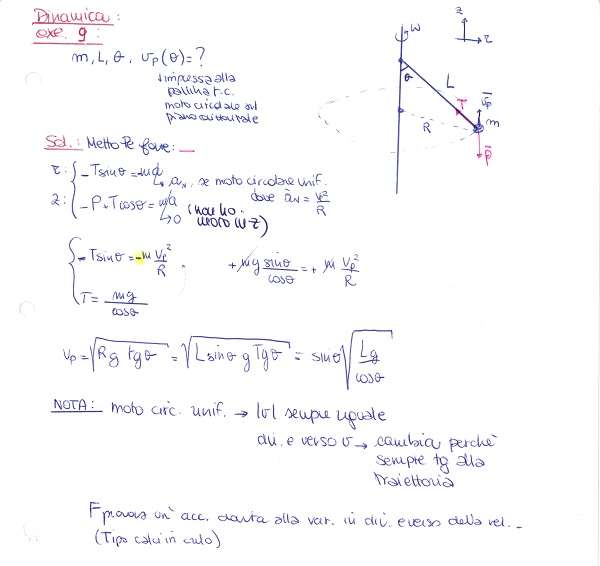Dinamica - Esercizio 9 Dinamica Esercizio 9
