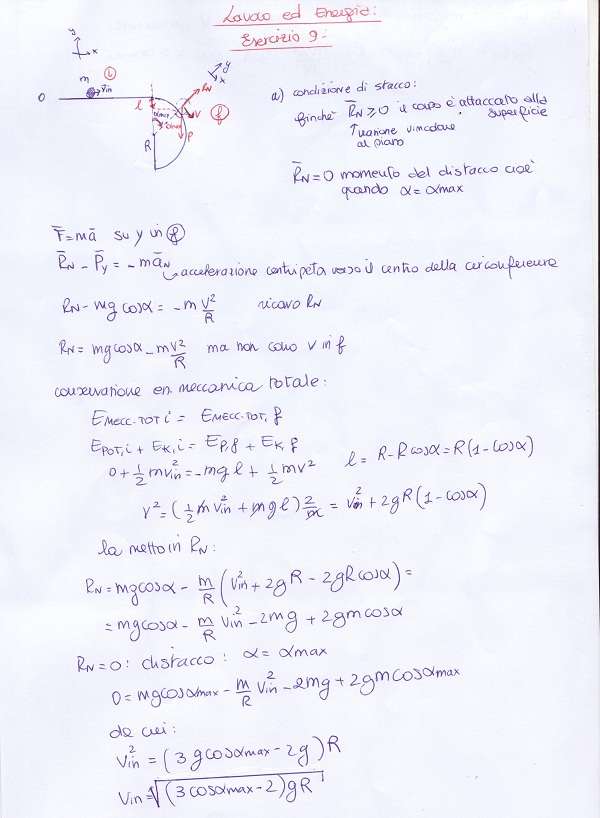 Lavoro ed Energia - Esercizio 9 Lavoro energia Esercizio 9