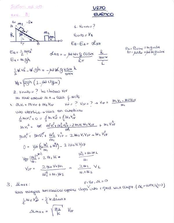 Sistemi e Urti - Esercizio 8 Sistemi e urti Esercizio 8
