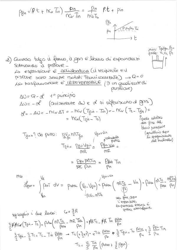 Termodinamica - Esercizio 3 Termodinamica Esercizio 3b