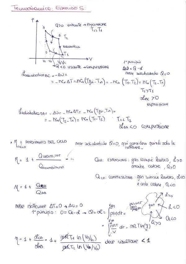 Termodinamica - Esercizio 5 Termodinamica Esercizio 5a