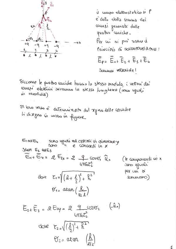 Elettrostatica 1 - Esercizio 2 elettrostatica parte 1 esercizio 2a