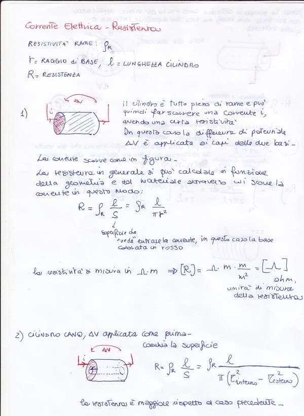 Corrente elettrica stazionaria - Esercizio 1 corrente elettrica stazionaria esercizio 1a